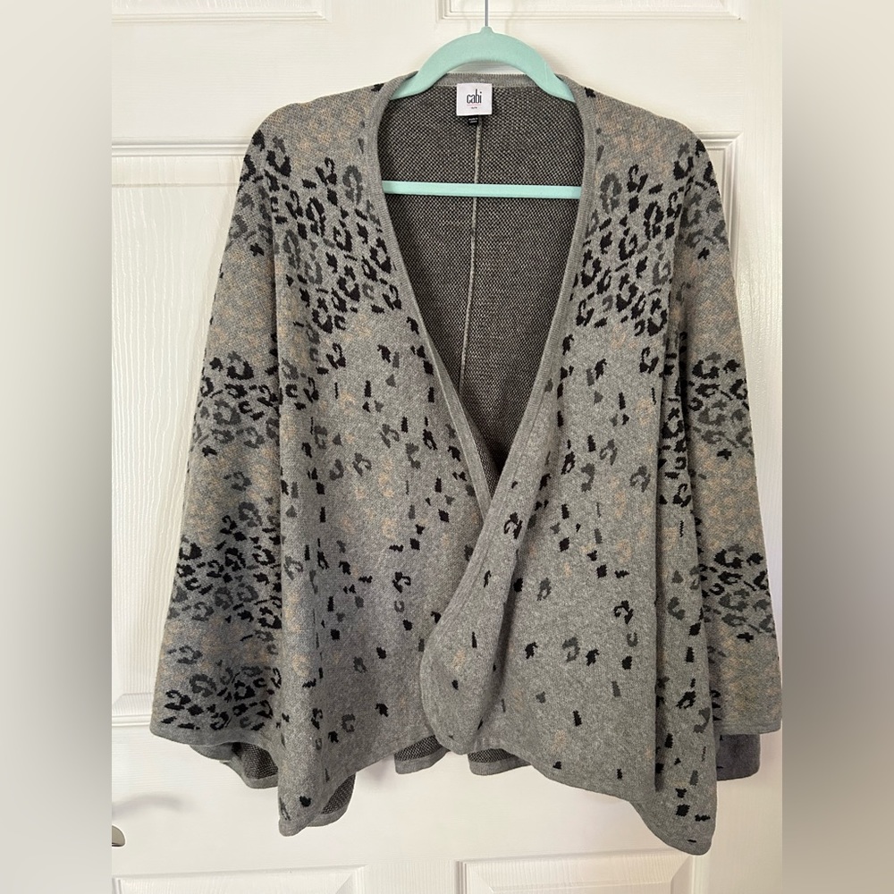 Cabi | Gigi Leopard Print Open Cardigan Sweater P… - image 7